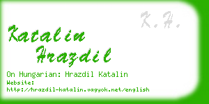 katalin hrazdil business card